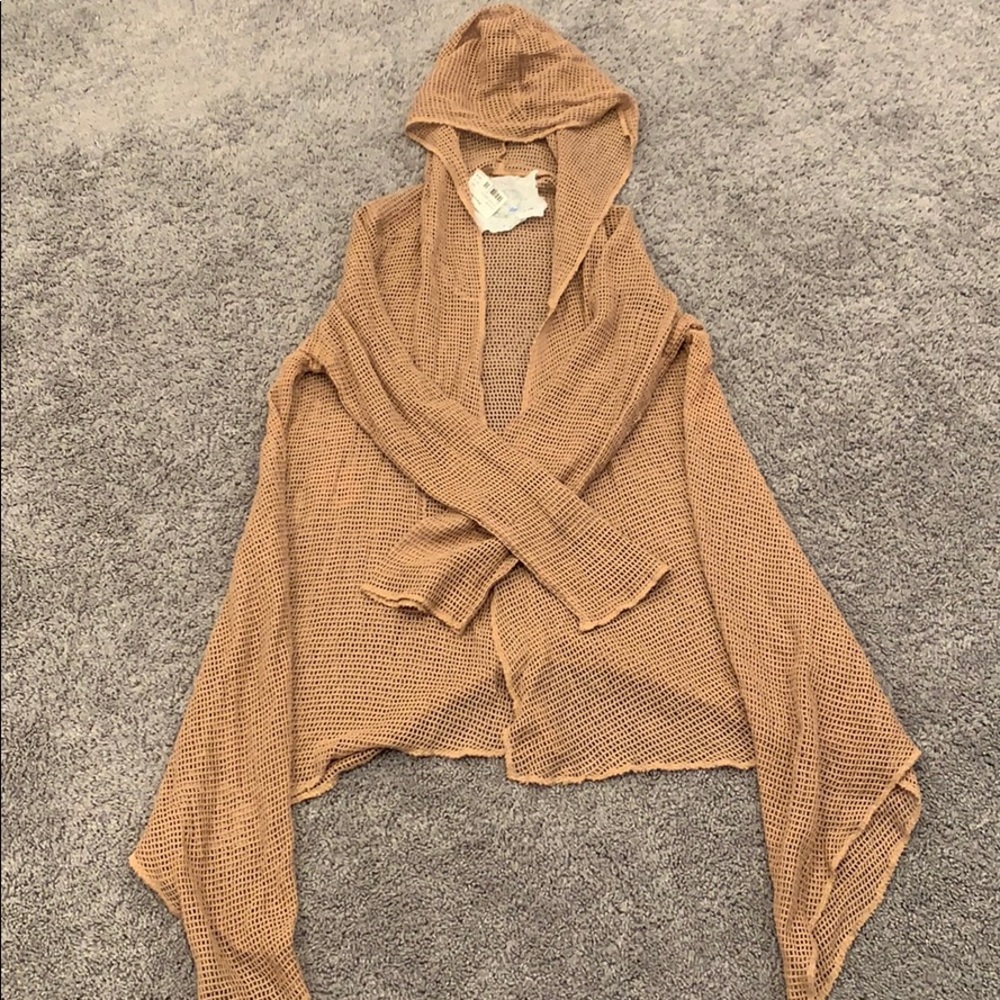 Blue Life Hooded Cardigan Sweater Coverup